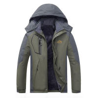 Cortavientos de forro polar grueso para hombre, abrigo cálido a prueba de viento para exteriores, talla grande - details 2
