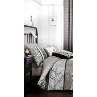 Dreams'N'Drapes - Ropa de Cama Reversible, diseño de Ciervos y Cuadros, Color Azul, Gris Oscuro, Juego de Funda Super King - details 8