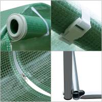Invernadero 300x200x200cm, Invernadero de película resistente al invierno, Tienda de tomate con puerta 6 ventanas verde - details 1