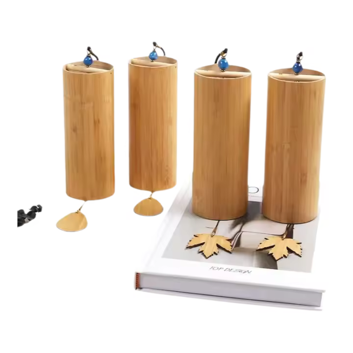 Campanas de viento de bambú hechas a mano, dispositivos de curación, instrumentos musicales, decoraciones de patios, jardines y hogares - 1