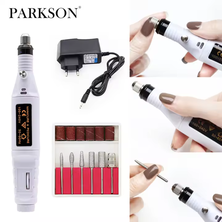 Parkson-taladro eléctrico para manicura y pedicura, Kit de herramientas profesionales para manicura y pedicura - 1