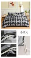 Juego de ropa de cama en blanco y negro, edredón individual con funda de almohada para cama doble, sabanas, cama matrimonial, Queen/King - details 9