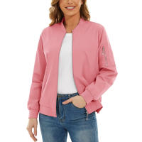 MAGCOMSEN-chaquetas Bomber para mujer, chaqueta informal con cremallera, abrigo cortavientos impermeable, prendas de vestir con 3 bolsillos, otoño - details 21