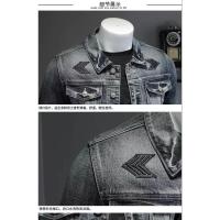 Chaqueta vaquera Vintage para hombre, tendencia de calle, ropa holgada de motociclista para montar en la calle, ropa informal bonita con solapa abotonada para hombre - details 4