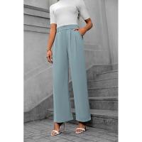 Pantalones de oficina de cintura alta y pierna recta para mujer para otoño - details 9