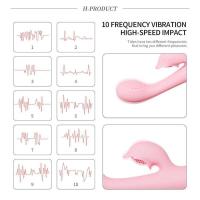 Empaque privado Vibrador Sexy 2 en 1 de Doble Estimulación para Clítoris Femenino Potente con Lengua para Clítoris y Punto G, Juguetes Sexuales Vibrantes para Adultos - details 13