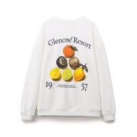 Sudadera Blanca de Moda para Mujer Otoño Estampado Floral, Cuello Redondo, Manga Larga, Ropa Cómoda 2025 - details 2