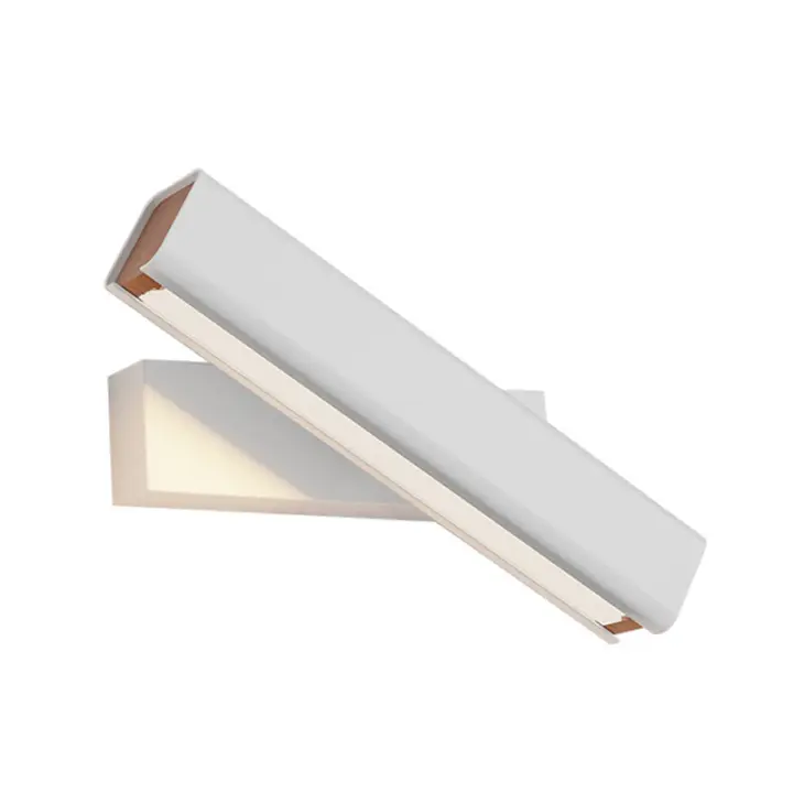 Lámpara de pared LED nórdica minimalista, accesorio de iluminación giratorio moderno que no se oscurece para mesita de noche, sala de estar - 1