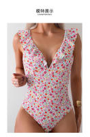 Nuevo traje de baño de una pieza con estampado de moda, personalidad, cintura ajustada, oculta la barriga, traje de baño adelgazante para mujer - details 7