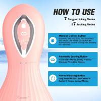 Vibrador Clitoriano de Succión y Lengua para Mujeres Juguete Sexual Potente Estimulación de Orgasmos para Senos y Vagina - details 17