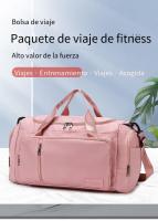 Bolsas deportivas y de fitness, bolsas de viaje de mano, bolsas deportivas con puestos para zapatos y bolsas húmedas, bolsas de equipaje de viaje aéreo, fitness, vacaciones, hechas de tela Oxford impermeable de alta densidad, impermeables. 50*23*46cm - details 0
