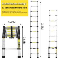 Escalera Telescópica de Aluminio Extensible, Antideslizante, Multiusos Carga de 150kg - details 40