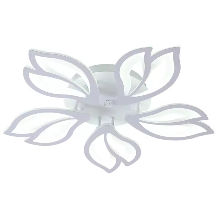 LED Lámpara de Techo Moderno 65W 6450LM GOECO, Aluminio Blanco, 3000/6500K, Iluminación Interior Creativa para Sala de estar, 55*55*8 CM - 1