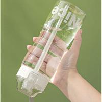 Botella de agua de plástico con pajita para beber, taza deportiva portátil para té y café, herramientas de cocina para niños, botella de agua para la escuela - details 6