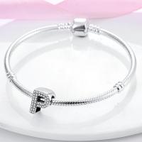 LAZA-abalorio de plata de ley 925 con 26 letras del alfabeto, abalorio de A-Z con nombre, compatible con Pulsera Original, collar, colgante, regalo de joyería - details 92