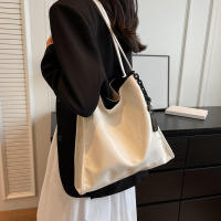 Bolso de compras de gran capacidad informal vintage con hombro de charol para mujer - details 5