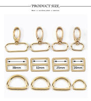 Meetee-Hebilla de Metal para Collar de perro, Gancho, Anillo En D, Bolsa Con Ajuste deslizante, Accesorios para Bolsa DIY, 5Grupos, 16-38MM - details 4