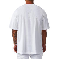 Muscleguys-Camiseta de manga de cinco cuartos para hombre, Camiseta holgada de talla grande, cuello redondo, informal, Fitness, Verano - details 7