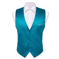 Chaleco de seda para hombre, 30 colores, liso, negro, azul, verde, rojo, Pik Gold Champain, chaleco ajustado de satén morado, Tops para hombre - details 58