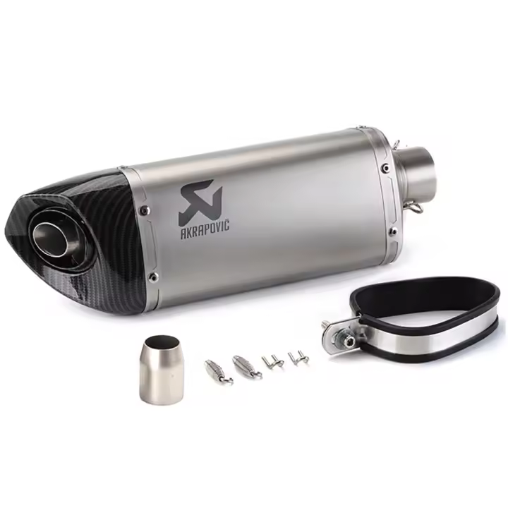 Tubo de escape akrapovic modificado para motocicleta de 51mm con silenciador, triángulo oblicuo de fibra de carbono de imitación CB500X Kaiyue 321 - 1