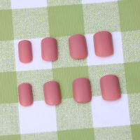 Parches de Uñas Falsas Mate Rosa Herramienta de Beléz para Manicura DIY Color Puro Estilo Coreano - details 4