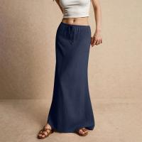 Vacaciones Verano Maxi Cordón Cintura baja A e Faldas casuales Falda larga ajustada Playa Ropa de mujer - details 14