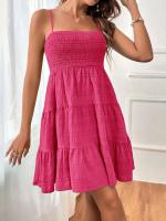Mini vestido sin mangas combinado con chaleco tipo camiseta de verano para mujer, falda corta líquida para acampar - details 20