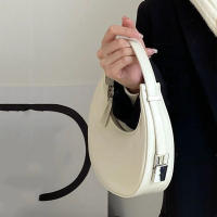 Bolso de hombro de media luna para mujer, bolso elegante informal que combina con todo, color sólido, estilo francés, Vie - details 6