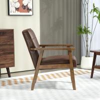 Sofá de Tres Plazas Tapizado en PU Resalto de Madera Carga de 250kg Ideal para Sala de Estar Dormitorio - details 15