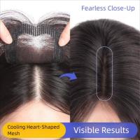 Parte media sin Clips, extensiones de cabello con flequillo de aire, parches de pelo esponjosos, piezas de cabello con flecos ligeros y transpirables - details 7