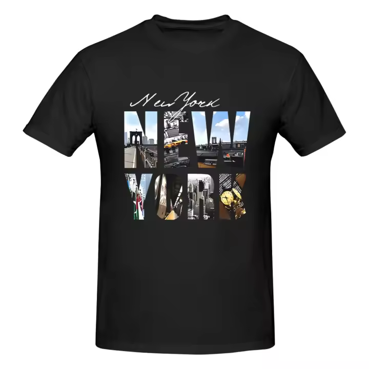 Camiseta Unisex Nueva York 180g Algodón – Diseño Turístico Fotográfico – Estilo Urbano Moderno - 1
