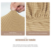 Fundas de silla de vellón polar Sillón elástico de respaldo alto Funda de silla de comedor para oficina Sillas de spandex elástico Funda - details 4