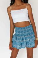 Ral plisado corto para mujer, falda Vintage de cintura alta con volantes, vestido bohemio de vacaciones para mujer - details 12