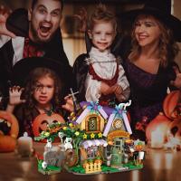 Halloween Creative Building Blocks Game, Halloween Hut, Ghost House, Pumpkin House, Decorative Brick Set, Toys, Birthday Party G - details 5