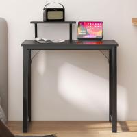 Mesa de ordenador de 100 cm, mesa de trabajo con estante, robusta y fácil de instalar, madera y metal, diseño moderno, estilo industrial - details 27