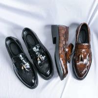 Producto más vendido 2025, zapatos de hombre clásicos de oficina de cuero genuino Oxford estilo caminar italiano de lujo - details 0