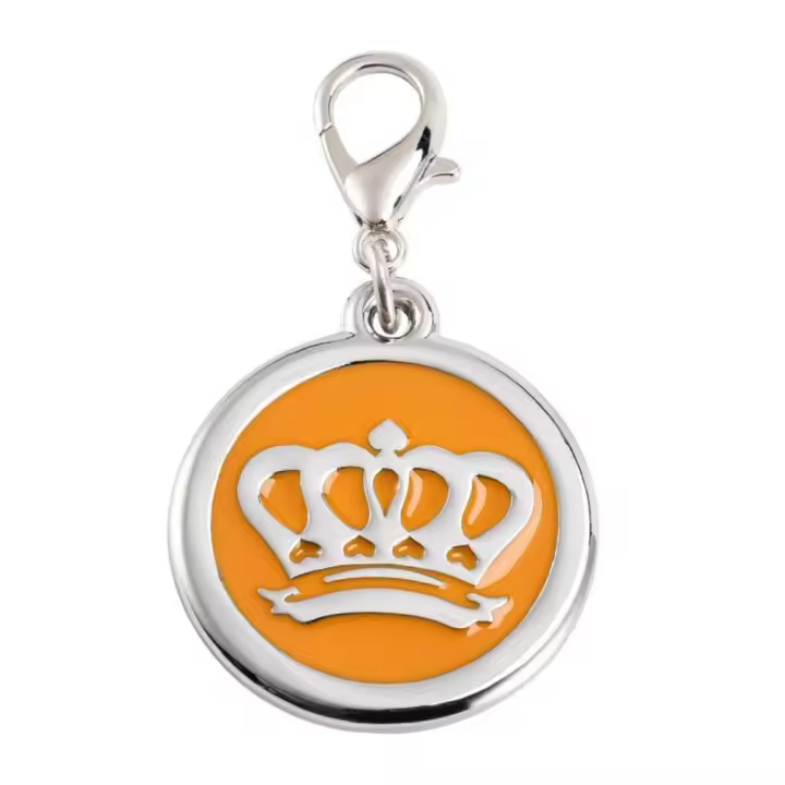 Corona práctica, etiqueta de identificación de mascota, prevención de pérdida, Collar de perro personalizado, colgante, placa de identificación de mascota de aleación de Zinc para exteriores - 1