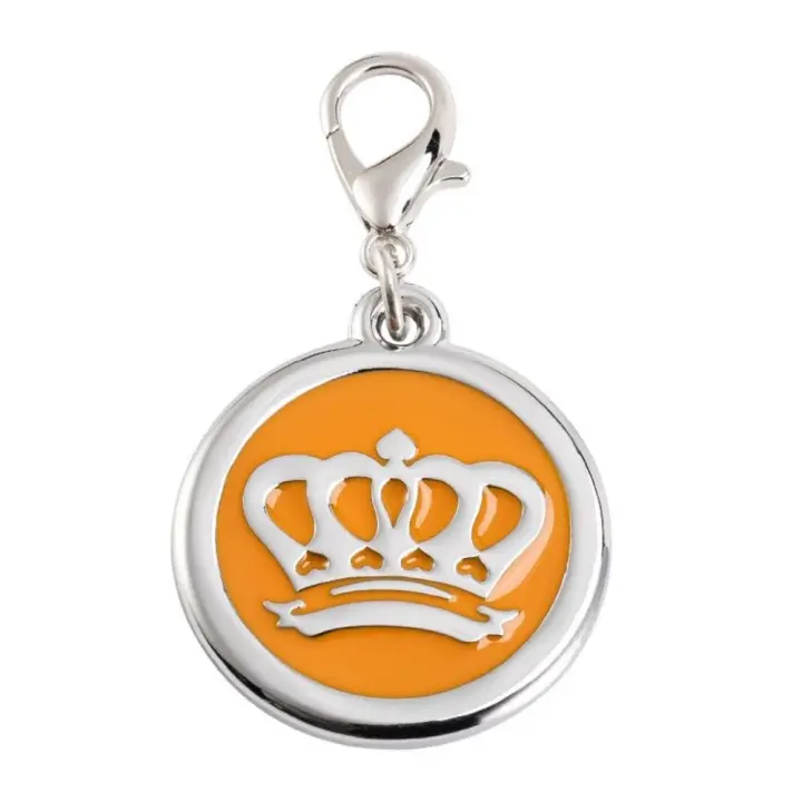 Corona práctica, etiqueta de identificación de mascota, prevención de pérdida, Collar de perro personalizado, colgante, placa de identificación de mascota de aleación de Zinc para exteriores - 1