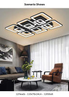Lámpara de Techo Cuadrada Moderna LEFAN 65Watt Luz LED para Decoración de Habitación, Oficina, Comedor Candelabros de Iluminación y Decoración - details 3