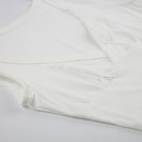 BUNO-Camisetas básicas con escote en V profundo para mujer, camisetas lisas, ropa de discoteca Vintage, ropa de mujer, moda de verano 2025 - details 14