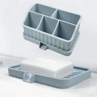 Caja de almacenamiento de cepillos de dientes de silicona desmontable, soporte de cepillo de dientes de fácil limpieza, organizador antideslizante para pasta de dientes - details 4