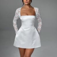 Vestido corto de manga larga para mujer, vestido elegante y elegante de corte A para fiesta, nuevo en ventas - details 7
