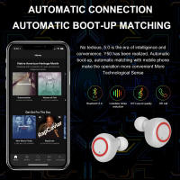 Auriculares inalámbricos Y50 TWS con Bluetooth 5,0, cascos deportivos impermeables con Control táctil, estéreo 9D, HIFI, micrófono HD, originales - details 3