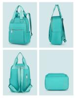 Mochila De Viaje con múltiples bolsillos para mujer, morral informal de viaje, bolso Oxford impermeable para la escuela, Color sólido - details 17