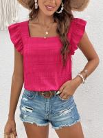Top de Manga sin Volantes para Mujer Moderno 2024 Blusa de Estilo Simple y Chic para Altas - details 9