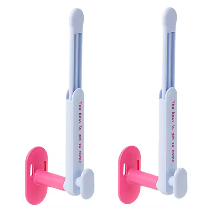Estante de almacenamiento retráctil para cuerda para el cabello, soporte de papel higiénico montado en la pared sin perforaciones, ahorra espacio, collar de dopamina, soporte para pulsera, 2 uds. - 1