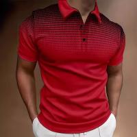 Camisa polo con botones de cambio gradual, polo deportivo para hombre - details 2