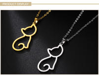Collar Colgante De Gato Lindo Skyrim Para Mujeres Y Niñas Cadena De Metal Inoxidable Moda Joyería Regalo Amigo Color Frío - details 7