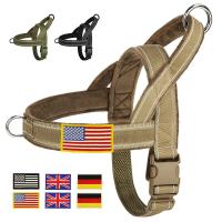 Arnés de entrenamiento para mascotas con alas tácticas reflectantes, chaleco para perros que no tira, regalo de bandera gratis para perros Pitbull medianos y grandes - details 1
