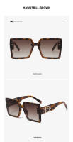 Toyear-gafas de sol cuadradas de diseñador de marca clásica para mujer, lentes de sol de tendencia, moda Vintage, lujo, diamante, Marco grande, UV400, 2023 - details 10